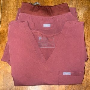 XL TALL Mauve Figs Scrub Set